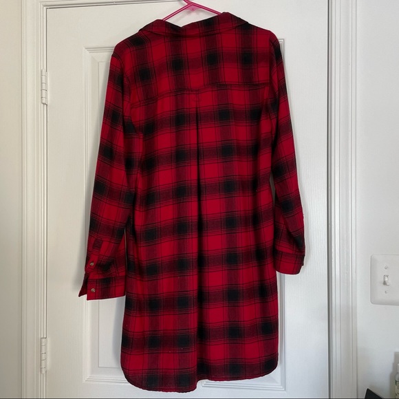 Red and black flannel dress - Picture 5 of 6